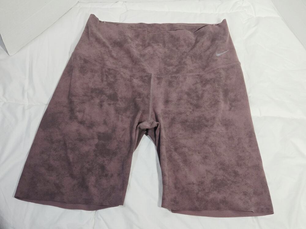 Nike Zenvy High-Waisted Cut Short Sz L Gentle Support Mauve Workout Training